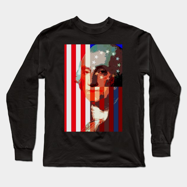 george washington Long Sleeve T-Shirt by oryan80